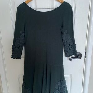 Green Knit Shift Dress
